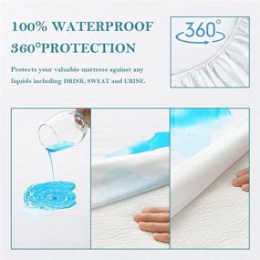 img 2 attached to 🛏️ Ultimate Protection: 2 Pack Twin Size 100% Waterproof Mattress Protectors – Noiseless, Ultra Soft, Breathable Cover Stretches up to 18 Inches – Durable and Smooth Bed Cover