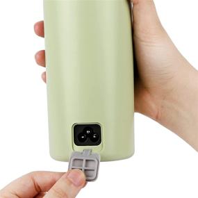 img 2 attached to 🍵 Teqooza Portable Travel Electric Kettle: Mini Thermos with Fast Boil & Boiling Teapot, 350ml Capacity - Green