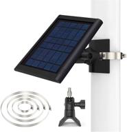 rugged outdoor mount for ring solar panel and super solar panel - securely fits poles, trees, rails, and drainage pipes! (black, 1 pack) logo