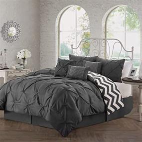 img 4 attached to Avondale Manor 7 Piece Comforter Charcoal