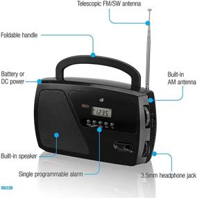 img 1 attached to 📻 GPX, Inc. R633B Black Portable Shortwave AM/FM Clock Radio