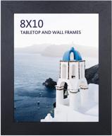 🖼️ stylish 8x10 black picture frame: wall/tabletop display, ready to hang, ideal for home decoration логотип