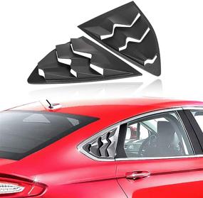img 4 attached to 🔆 Enhance Your Ford Fusion with TeddyTT Side Window Scoop Louvers Windshield Sun Shade Cover - Compatible with 2013-2020 Models