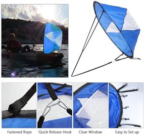 img 3 attached to VGEBY 42Inch Foldable Downwind Inflatable