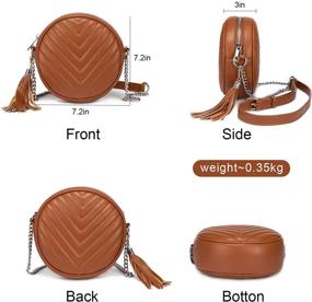 img 2 attached to 👜 Quilted Leather Crossbody Handbags & Wallets for Women with Tassel Detail