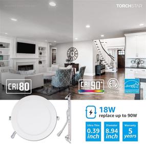 img 3 attached to 💡 TORCHSTAR Ultra Thin Recessed Daylight Downlight: Illuminate Your Space with Style and Efficiency