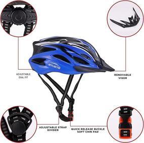 img 2 attached to 🚴 MTUBTB Adult Bike Helmet: Ultimate Unisex Safety Gear with Detachable Sun Visor and Adjustable Fit