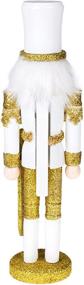 img 2 attached to Clever Creations Gold and White Soldier 12 Inch Nutcracker: Festive Christmas Décor for Shelves and Tables