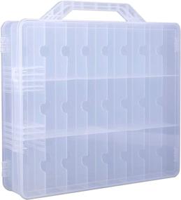 img 3 attached to 💅 Foraineam 2-Piece Double-Sided Clear Universal Nail Polish Organizer Box - Nail Tools Holder Case for 48 Bottles with 8 Adjustable Dividers