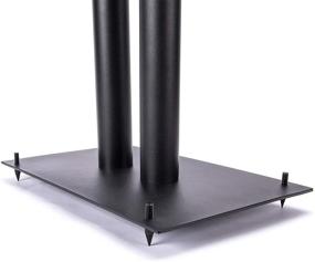 img 2 attached to 🔊 Vega A/V Systems 24” Steel Speaker Stands - Heavy Duty, Fillable Base for Medium to Large Bookshelf Speakers - Set of 2 with Carpet Spikes - 11" x 11" 4mm Steel Base, 6" x 6" Speaker Pedestal
