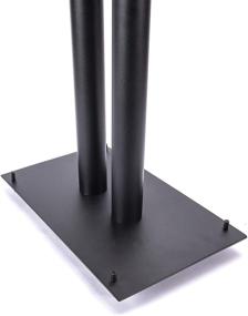 img 3 attached to 🔊 Vega A/V Systems 24” Steel Speaker Stands - Heavy Duty, Fillable Base for Medium to Large Bookshelf Speakers - Set of 2 with Carpet Spikes - 11" x 11" 4mm Steel Base, 6" x 6" Speaker Pedestal