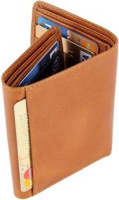 img 1 attached to 💼 Trifold Leather Wallet for Men with RFID Blocking - Essential Accessories for Today's Generation