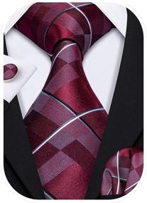 img 4 attached to 👔 Barry Wang Designer Stripe Handkerchief: The Perfect Wedding Men's Accessory for Ties, Cummerbunds & Pocket Squares!