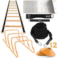 premium speed training set - agility ladder, bungee resistance cord, adjustable hurdles, sport cones, exercise folder - enhance acceleration & speed логотип