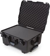 🧳 nanuk 950 waterproof hard case with wheels and customizable foam insert - black logo