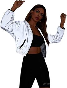 img 4 attached to MakeMeChic Womens Reflective Drawstring Windbreaker