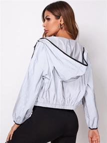 img 3 attached to MakeMeChic Womens Reflective Drawstring Windbreaker