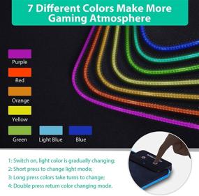 img 2 attached to FutureCharger Wireless Charger Gaming Mouse Pad - 10W Wireless Charging Keyboard Pad, Extended RGB Mousepad - iPhone 13/12/12Pro/11 Pro/Xs Max/XR/X, Galaxy S10/S9 Compatible - 31.49x11.81inch-Blue