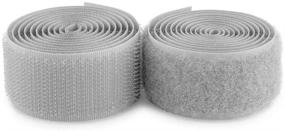 img 1 attached to 🧵 Versatile and Durable Sew On Hook and Loop Tape Set - Light Grey, 1 Yd. x 1 inch Roll