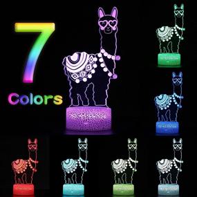 img 3 attached to 3D Visual Bulbing Lampen: Color-changing USB Touch Night Light for Children's Room Décor and Festive Gift - Llama