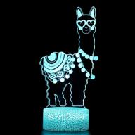 3d visual bulbing lampen: color-changing usb touch night light for children's room décor and festive gift - llama логотип