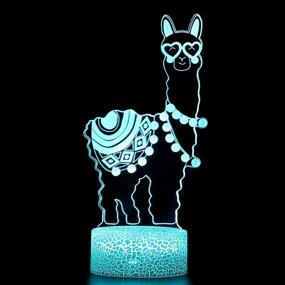 img 4 attached to 3D Visual Bulbing Lampen: Color-changing USB Touch Night Light for Children's Room Décor and Festive Gift - Llama