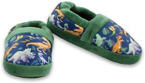 img 4 attached to 🦖 Jurassic World Dinosaur Toddler Plush Aline Slippers for Boys