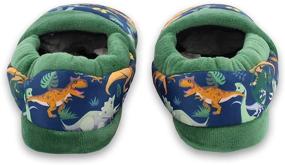 img 2 attached to 🦖 Jurassic World Dinosaur Toddler Plush Aline Slippers for Boys