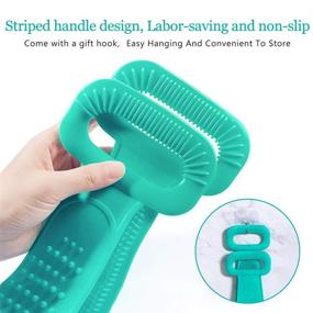 img 1 attached to Extra Long Silicone Body Scrubber for Shower - 35.5 inches/90 cm CONBOLA 🧼 Easy-to-Clean Exfoliating Back Scrubber With Handle - Ideal for Both Men and Women, Long Lasting