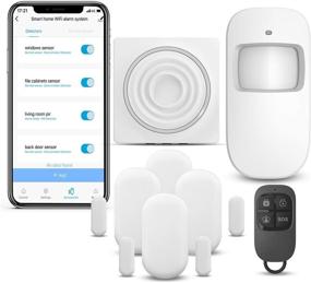 img 4 attached to 🏠 WiFi Alarm System Kits: Smart Security with Alexa Compatibility, PIR Motion Sensor, Remote, Door Sensors, 2.4G WiFi Hub & APP Control