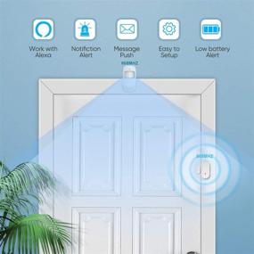 img 2 attached to 🏠 WiFi Alarm System Kits: Smart Security with Alexa Compatibility, PIR Motion Sensor, Remote, Door Sensors, 2.4G WiFi Hub & APP Control