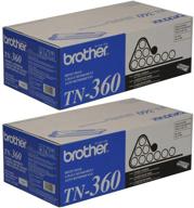 🖨️ brother genuine tn360 2-pack high yield black toner cartridge: 2,600 pages per cartridge logo