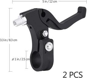 img 2 attached to Kids Bicycle Brake Levers - 2 Pcs Cycling Brake Handles for Children's Bikes - Black Road Bike Spare Parts