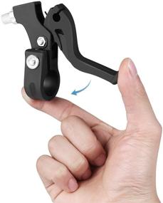 img 1 attached to Kids Bicycle Brake Levers - 2 Pcs Cycling Brake Handles for Children's Bikes - Black Road Bike Spare Parts