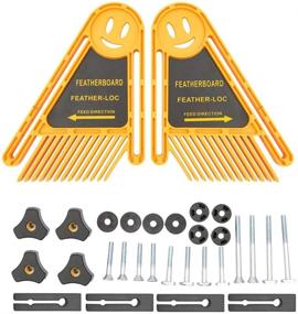 img 4 attached to 🪚 Featherboard Safety Table Saw Push Block - Pack of 2 Table Fence for Woodworking T-Slots, Miter Slots on Tablesaws, Router Tables, and Band Saws (Yellow)