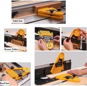 img 2 attached to 🪚 Featherboard Safety Table Saw Push Block - Pack of 2 Table Fence for Woodworking T-Slots, Miter Slots on Tablesaws, Router Tables, and Band Saws (Yellow)