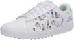 skechers womens drive spikeless white women's shoes in athletic logo