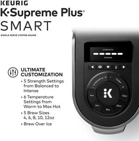 img 1 attached to ☕ Кофеварка Keurig K-Supreme Plus SMART, Single Serve K-Cup Pod с технологией BREWID и MultiStream, 78 унций съемный резервуар, заваривает от 4 до 12 унций, черная нержавеющая сталь.