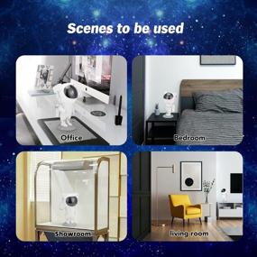 img 3 attached to 🌌 Starry Night Adventure: TikTok Astronaut Galaxy Projector, Remote Control, 360° Rotation & Magnetic Head for Kids Room & Gaming Decor