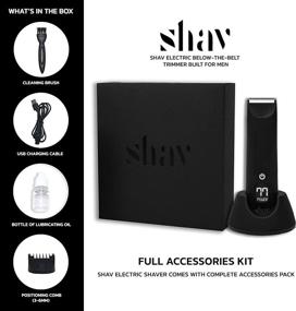 img 1 attached to 🪒 SHAV Electric Below-The-Belt Trimmer for Men: Grooming Made Easy with Replaceable Ceramic Blade, Waterproof Body Shaver & Standing Recharge Dock