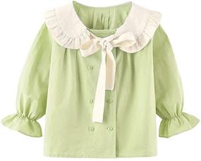 img 4 attached to Mud Kingdom Little Sleeve Collar Girls' Clothing
