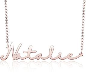 img 1 attached to SexyMandala Personalized Cursive Necklace Stainless
