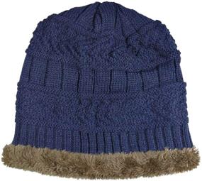 img 3 attached to HINDAWI Windproof Winter Beanie: Slouchy Boys' Accessory for Enhanced Protection