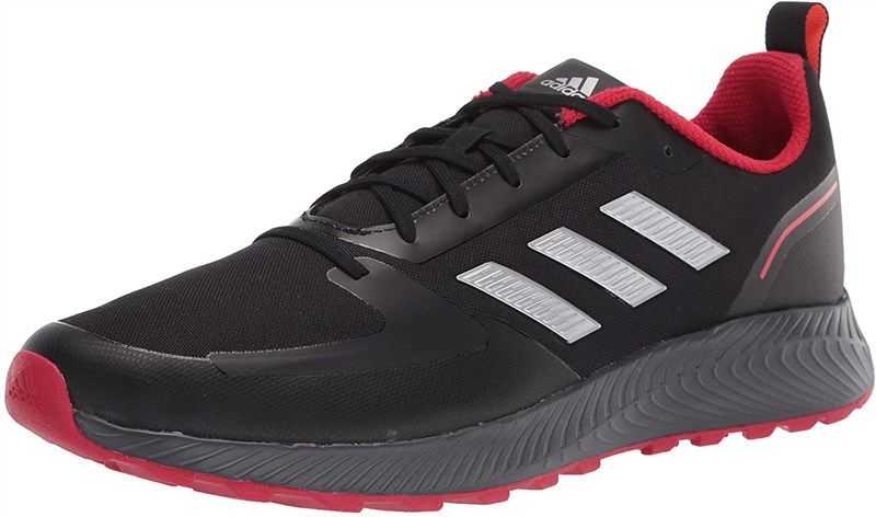 adidas mens runfalcon earth black men's shoes in athletic 로고