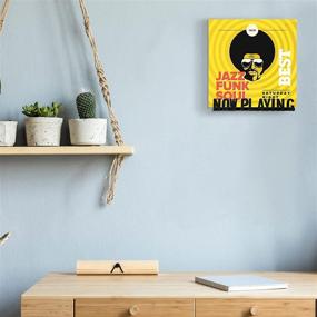 img 2 attached to 🎵 Vinyl Record Wall Stand - Now Playing Wooden Shelf for Vinyl Records - Hanging Wall Mount Display Holder for Albums - Wood Storage Shelf for Room (Black)