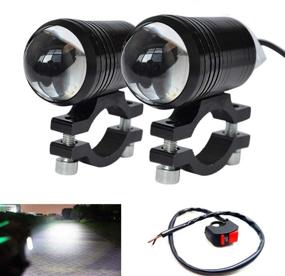 img 4 attached to 🏍️ GOODKSSOP 2PCS Waterproof U1 LED Motorcycle Fog Light Bar Spotlight: Bright and Powerful Headlamp with Black Metal Shell