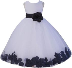 img 2 attached to Цветочные лепестки платьев на день рождения для девочек: Детская одежда Ekidsbridal