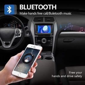 img 2 attached to 🚗 Автомобильный стерео-приемник Podofo Double Din: Bluetooth автомобильное радио с 7-дюймовым HD сенсорным экраном, мультимедийным плеером, поддержкой FM/USB/AUX/D-Play, зеркальной ссылкой iOS/Android, включая камеру заднего вида.
