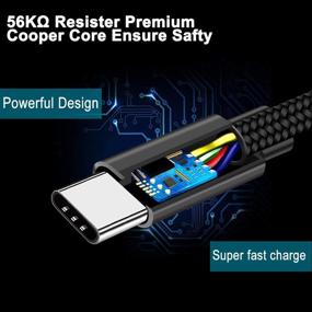 img 1 attached to Кабель для зарядки и синхронизации данных USB-C Type C длиной 6 футов для GoPro Hero MAX, Hero 9 8 7 6 5 Session 2018, черно-бело-серебристый, LG V30 V20 G5 G7 G6, Samsung Galaxy S10 S9 S8 - кабель быстрой зарядки для GoPro Hero7 Hero9