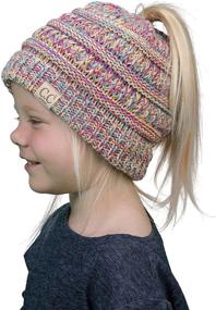 img 3 attached to BT2 3847 816 41 Messy Ponytail Girls Beanie Outdoor Recreation